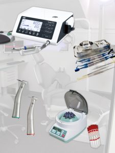 Moteur d'implantologie, Piezosurgery, Technologie PRF, contre angle