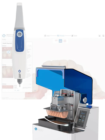 Scanner Intraoral and 3D printer