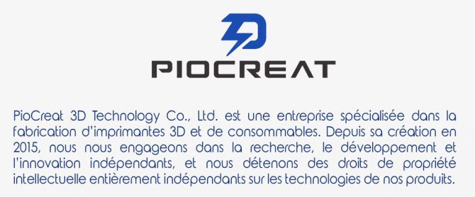 Piocreat 3D - Imprimante 3D